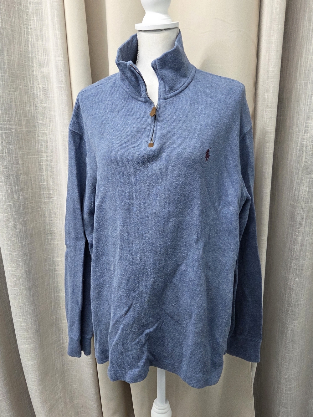 Polo by Ralph Lauren Blue Long-Sleeve Shirt XL Grandpa Chic Preppy Quiet Luxury